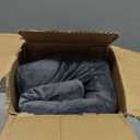 HOMBYS Extra Large Recliner Leg Pillow, Sherpa Foam Foot Rest for Sleeping Rest, Wave Shape Recliner Cushion, Multipurpose Footrest Extender, Back & Lumbar Pillow for Recliner Bed Sofa, (Grey)