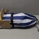 MoKo Large Beach Cabana with Side Wall, UPF 50+ Protection Easy Setup Beach Tent, Sun Shelter, Adjustable Height Wind Resistant Cabana for Whole Family, Navy Stripes, 8'×8'