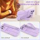 jueaes Cute Bow Case for iPhone 16 Pro Max with Finger Hand Wrist Strap