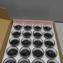 20 Packs Unscented Black Votive Candles in Glass, Small 2 Inch Soy Wax Candles for Halloween Wedding Party Home Holidays Relaxation Spa