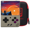 Gift for Men Women, Miyoo Mini Plus with Portable Case Retro Emulator Handheld Game Console with WiFi & RTC, Christmas Stocking Stuffers for Men, Mens Gifts for Dad,Husband, 3000+Classes Game, Gray