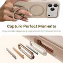 TORRAS Ostand Q3 Silicone for iPhone 17 Pro Max Case, Fit for MagSafe, 360 Spin Kickstand Holder, Soft Liquid Silicone Cozy Grip, Camera Control, Protective Case for iPhone 17 Pro Max, Dune Beige