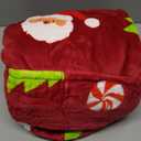 Moinlizy Blanket Hoodie Oversized Wearable Hooded Blanket for Adult Women and Men with Pocket Thick Sherpa Hoodie (Red Xmas)