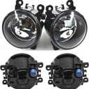 munirater 1 Pair of Clear Lens Driving Fog Lights Bumper Lamps with Bulbs Replacement for Fo-cus S/SE/SEL/Titanium 2012-2014 models