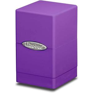 Ultra Pro - Purple Satin Tower Deck Box, Collectible Trading Card Protector Gaming Case Deck Box Organizer Storage Solution