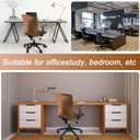 Tallew 4 Pcs Office Chair Covers Set Computer Universal Protective Stretchable Chair Seat Covers Desk Armrest Slipcovers Pads Office Cushion Backrest for Rotating(Brown)