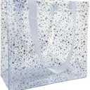 TotePrint 2PCS Clear Printed Star Hand Bag - Versatile Waterproof Embossed Star Work Bag,Shoulder Gift Tote for Women