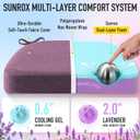 SUNROX Cooling Gel Memory Foam Chair Cushions, 2.6" Thick U-Shaped Dual-Layer Comfort Dining Chair Pads, Non Slip Seat Cushion with Ties for Indoor Kitchen Office 17"x16" Set of 4, Dusty Lavender