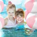 MiniInflat 12 Pcs 16 Inch Inflatable Beach Balls Bulk Jumbo Pastel Inflatable Decorated Ball with Macaron Color PVC Party Ornaments for Summer Birthday Party Decoration