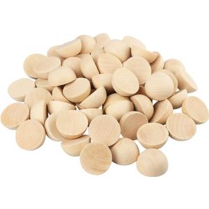80 PCS 2 Inch Half Wood Balls, Split Wood Balls, Half Wooden Spheres, Half Round Balls, Suitable for Painting, Glass, Various Materials, DIY Jewelry Accessories and Craft Supplies, by GNIEMCKIN.