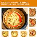 2 x Disposable Air Fryer Paper Liners, 100 Pcs Round Non-Stick Parchment Paper, Oil-proof,Water-proof Cooking Baking Roasting Filter Pater for Air Fryers Basket, Microwave Oven, Frying Pan