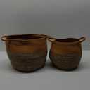 Set of 2 macrame wall hanging Home Storage Basket Natural Cotton And Linen Laundry Basket Toy Towel Blanket Hamper Home Decoration Gift Storage Basket boho decor