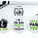 Funny Grandpa Gifts Golf Balls Set for Men or Him, Perfect for Grandpa, Coworkers, Boss, Golfers, Golf Lovers for Birthday & Father's Day - White