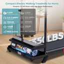 Portable Walking Pad Treadmill with Incline, 0.6-7.6MPH Mini Walking Treadmills for Home Small,3.0HP Electric Under Desk Treadmill for Exercising, Small Treadmills with Handle Bar, 350 LB Capacity
