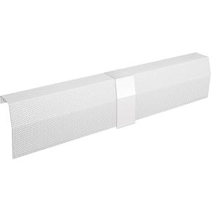 4ft Steel Easy Slip-On Baseboard Heater Cover, No End Caps, for Bathroom & Hydronic System for Extending Cover, White