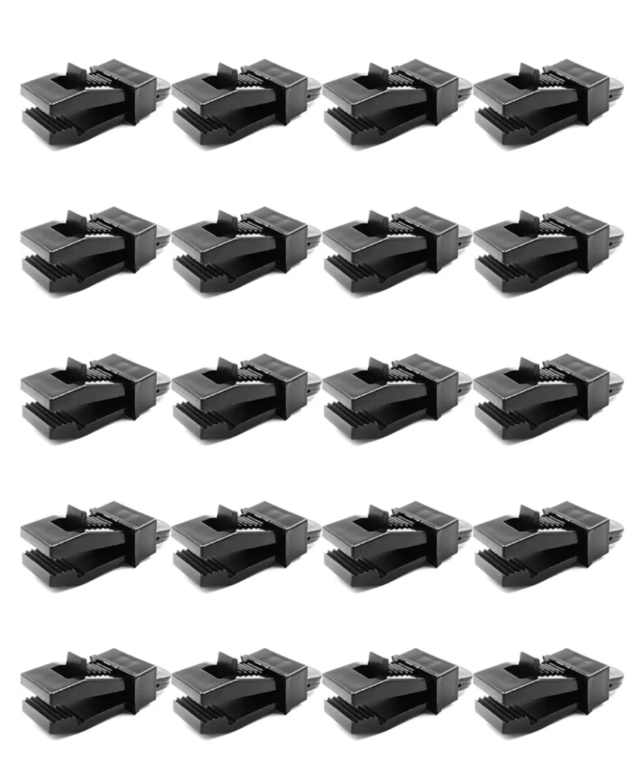 Tarp Clips Heavy Duty Lock Grip - 20 Pcs Tent Clip, Tent Clamp, Tarp Hold Down Clips, Awning Clamps for Canopy Outdoor Camping (Black)