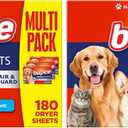 Bounce Fabric Softener Sheets, Fresh Scent, 180 Count | Pet Hair and Lint Guard | Pack of 2 | 3X Pet Hair Fighters