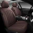 Car Seat Cover, Seat Covers for Cars, Luxury Faux Leather Waterproof Seat Covers, Car Seat Protector Accessories Universal Fit Most Vehicles Brown Front Pair