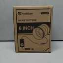 Hon&Guan 6 Inch Inline Booster Duct Fan with Speed Controller - 345 CFM Airflow with 19.2W Ultra-Low Power and Low Noise