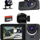 Dash Cam Front and Rear Inside, 4K Full HD Triple Dash Camera for Cars, Car Camera  (81X1）