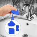 3 in 1 Silicone Caulking Tool Stainless Steelhead, 11Pcs Grout Removal Tools 5 Replacement Silicone Pads 3 Glass Glue Angle Scrapers, Caulk Remover for Kitchen Bathroom Window