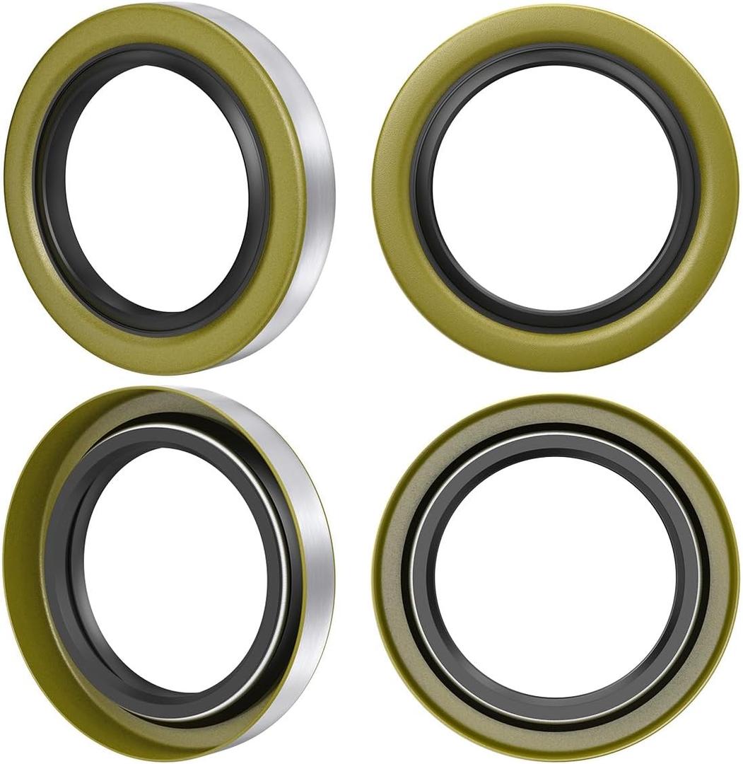4pcs Grease Seals 010-019-00 Trailer Axle Hub Wheel 1.719''I.D x 2.565''O.D for Dexter 01001900 (10-19) Transcom 171255TB National 473336, 3500 lbs #84 Spindle E-Z Lube Axles