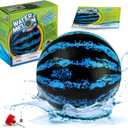 Watermelon Ball  The Ultimate Swimming Pool Game | Pool Ball for Under Water Passing, Dribbling, Diving and Pool Games for Teens, Kids, or Adults | Balls Fills with Water (9 inch Ball (Blue))