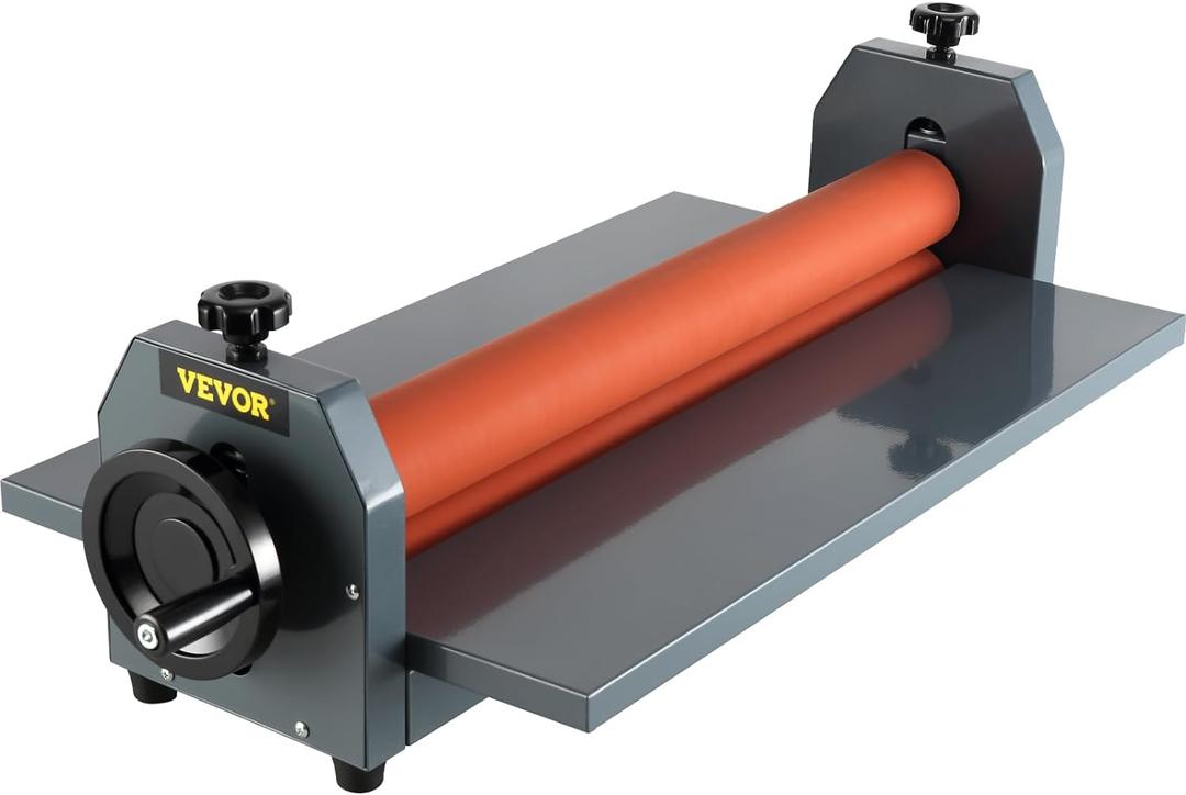 VEVOR 39 Inch Cold Laminator Machine 10mm Manual Vinyl Photo Film Cold laminator Hand Crank Pressure Cold Roll laminator, 39Inch
