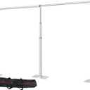 20x 8.6ft Pipe and Drap Photo Studio Backdrop Stand Kit, Heavy Duty Adjustable Frame Backdrop Stand with Flat Base,Carry Bag for Event, Birthday Party, Party Banquet Decorations.