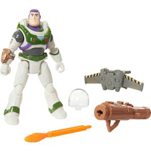 Mattel Disney Pixar Lightyear Action Figure & Accessories, Mission Equipped Buzz Lightyear Figure & Projectiles, Blasting Action
