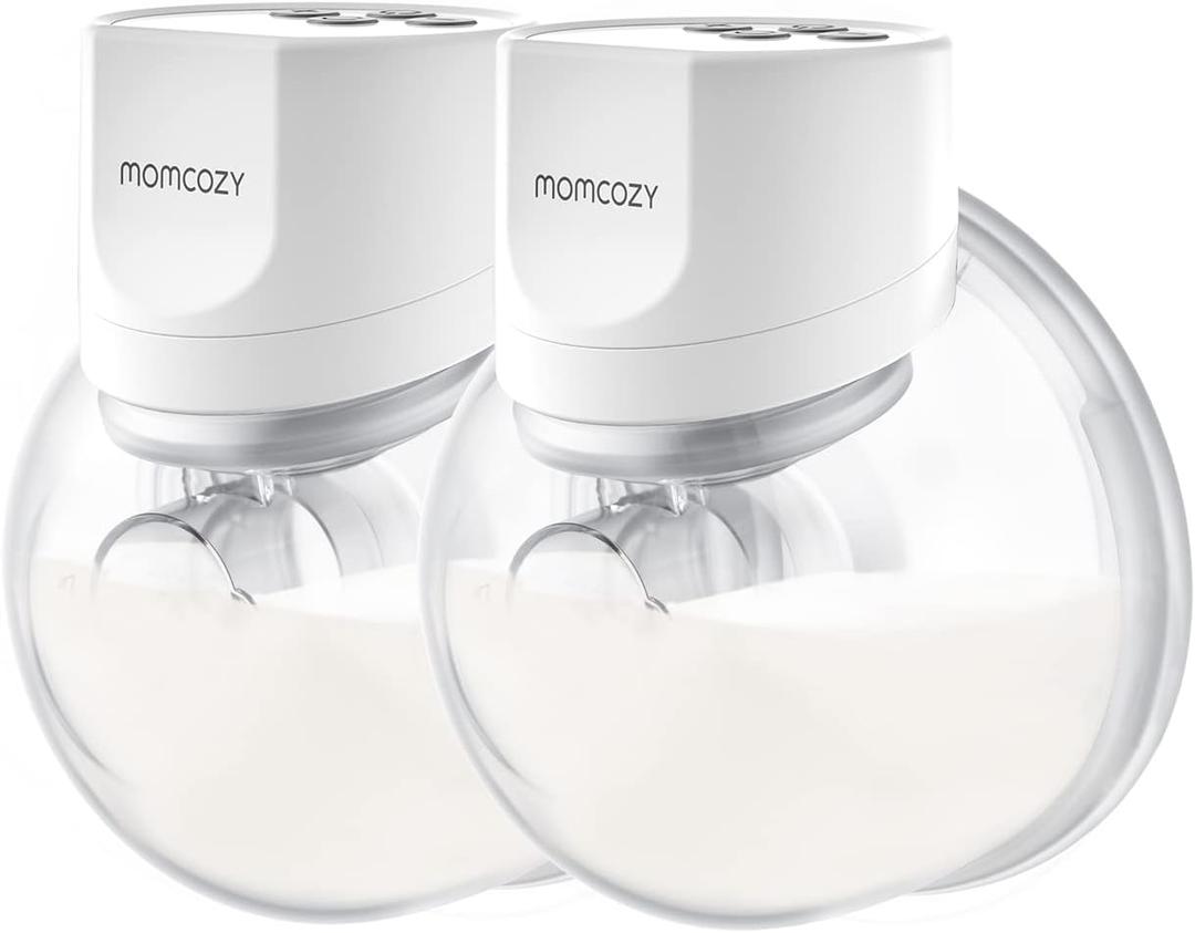 Momcozy Portable Pump S12 Pro for Breastfeeding, 24mm, 2 Count, Crystal White