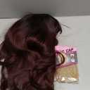 N NAYASA Burgundy Wigs with Bangs Wine Red Ombre Wigs for Women Long Layered Wigs with Dark Roots Synthetic Heat Resistant Wigs for Daily Party Use