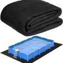 11.2 x 7.6 FT Rectangular Pool Liner Pad for Heavy Duty Ground Swimming Pools - Protects Pool Liner, Pool Mat for Pool Bottom Liner Protector to Prevent Punctures Extend Liner Life