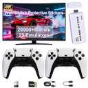 2026 New Retro Gaming Console, Retro Gaming Stick with 20,000+ Classic Games and 23 Game Emulators, Plug & Play 4K HDMI Output Game Console Stick with Dual 2.4G Controllers (64GB)