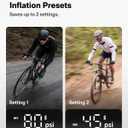 HOTO Mini Bike Tire Pump, 25s Fast Inflate Bicycle Pump with Guage, 150PSI Portable Electric Bike Air Pump with Presta and Schrader Valve for Road Bike, Motorcycle, Mountain Bike, BMX, Sports Ball