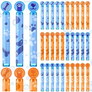 Shappy 60 Pcs Hanukkah Bubble Wands Bulk Mini Bubble Wands Party Favors Small Birthday Party Gift for Novelty Gifts (Blue&Orange)