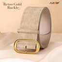 SUOSDEY Women Wide Waist Belt for Dresses Suede Chunky Belt with Gold Buckle Fashion Thick Waist Belt for Women Dresses, Size: Fit Waist Szie 32''-37''