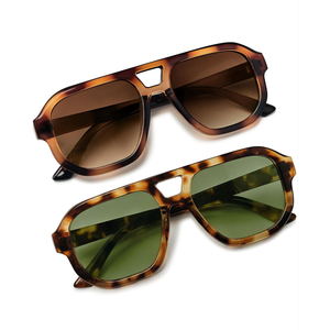 livho Trendy Polarized Square Aviator Sunglasses Women Men Square Eyewear Frame, Retro Sun Glasses for Women Men 2025 Shades