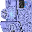 Buleens for Moto G Power 5G 2024 Case - with Ring Stand & Camera Cover Aesthetic Cute Designed Women Girls Kawaii Flowers Floral Girly for Motorola G Power 5G 2024 Phone Case Compatible with Magsafe