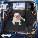 Dog Back Seat Extender for Truck,Truck Dog Seat Cover Back Seat,Dog Hammock for Truck,Hard Bottom Seat Extender,Pet Seat Covers for F150/RAM1500/Silverado (Black)
