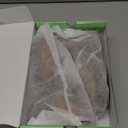 Altxic Women's Closed Round Toe Hollow Out Vamp Ankle Strap Buckle Low Block Chunky Heels Sandals Camel 6.5-7 US