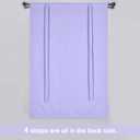 DONREN Adjustable Thermal Insulated Solid Blackout Curtain Energy Efficient Tie Up Shades Rod Pocket Panel for Kitchen (Lavender Purple,34W x 54L,One Panel)