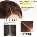 AISI HAIR Blonde Wig for Women, Long Wavy Lace Hairline Blond Synthetic Middle Part Ombre Blonde Wigs for Daily Party-26 Inch