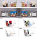 Yerliker 4 Pcs Clear Plastic Storage Bins with Lids Large Stackable Pantry Storage Organizer Bins Kitchen Organization Cabinet Organizers Ideal Containers for Fridge, Kitchen, Cabinets (Clear)