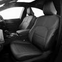 FREESOO Toyota Camry Seat Covers Full Set Custom Fit for Hybrid XSE,Hybrid XLE 2026 2025 Models, Premium Waterproof Leather Car Seat Protectors (Black)