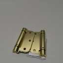 Sophia Self-Closing Door Hinge 3.5 Inch Rounded 5/8 Radius Interior, Spring Loaded Hinge Adjustable Tension for Garage Residential Standard Bedroom Indoor Doors, 2 Pack, Polished Brass