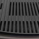 OVENTE Electric Indoor Grill with 13x10 Inch Non-Stick Cooking Surface, 1000W Fast Heat Up Power, Adjustable Temperature, Removable and Dishwasher Safe Grilling Plate and Drip Tray, Black GD1632NLB