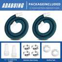 1.5" 6ft Swimming Pool Filter Pump Hose Replacement Kit, fit for Above Ground Swimming Pool Vacuum Skimmer 1 1/2" Filter Hose and for 1.25/1.5" Adapter Fittings -2 Hoses, 2 Adapters, 2 Tapes, 4 Clamps