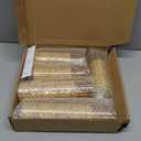 Flickering Flameless LED Candles,Battery Operated Candles 5 Pcs with Embedded Star String,Acrylic LED Pillar Candles with Remote,Suitable for Home Decoration to Create an AtmosphereGold