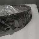 Glass Domed Cake Pedestal with Acanthus Leaf Ornate Brown Metal Base and Cream Ceramic Plate